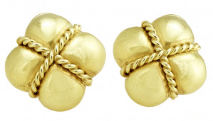 Clover Earring with Twisted Rope