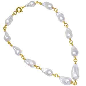 Baroque Pearl Necklace with Twisted Rope