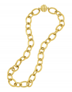 Smooth Link Chain with Magnetic Clasp