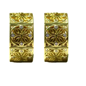 14kt Salon Earring .24pts Diamonds
