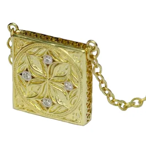 14kt Gold Salon Necklace with .08pts Diamonds