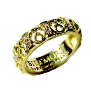 14kt Loggia Stacking Band Ring with . 10pts Diamonds