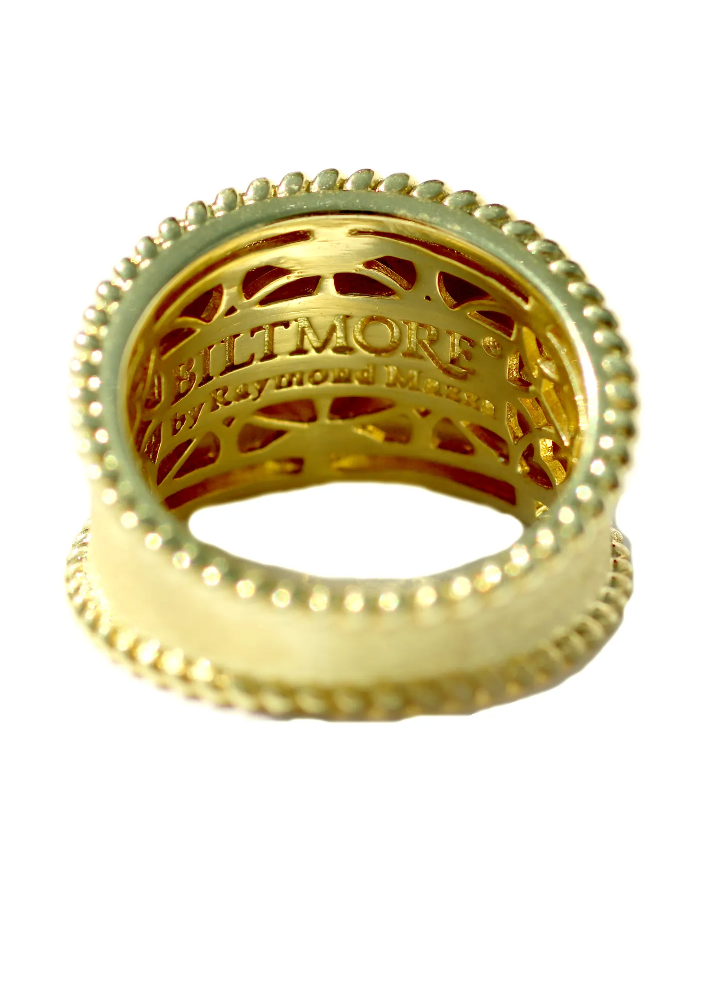 14kt Gold Grandeur Tappered Cigar band with .09pts of bezel set diamonds - Image 2