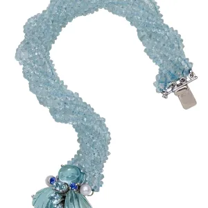 Aquamarine Bumble Bee Bracelet with .07pt Diamonds