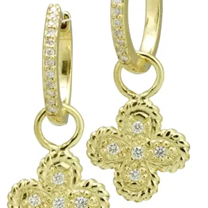 Clover Earring Charms with .15pts Diamonds