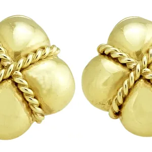 Clover Earring with Twisted Rope