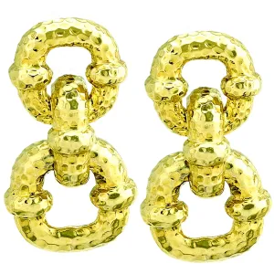 Hammered Door Knocker Earrings