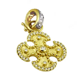 Maltese Cross Pendant with .46pts Diamonds