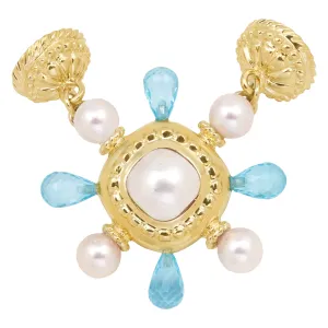 Blue Topaz and Pearl Magnetic Enhancer