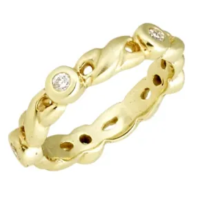 Stackable Band with .25pts Diamonds
