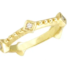 Stackable Band with .10pts Diamonds