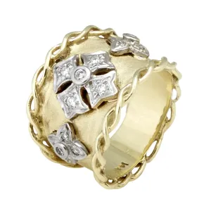 Maltese Cross Ring with .23pts Diamonds