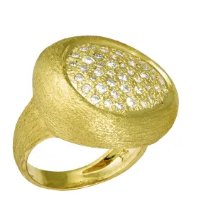 Florentine Textured Ring with .70pts Diamonds