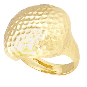 Gold Ring with Hammered Texture