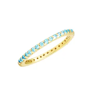 Eternity Band with Blue Topaz