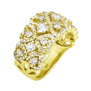 1.22ct Diamond Ring with Pierced Heart Shape Design